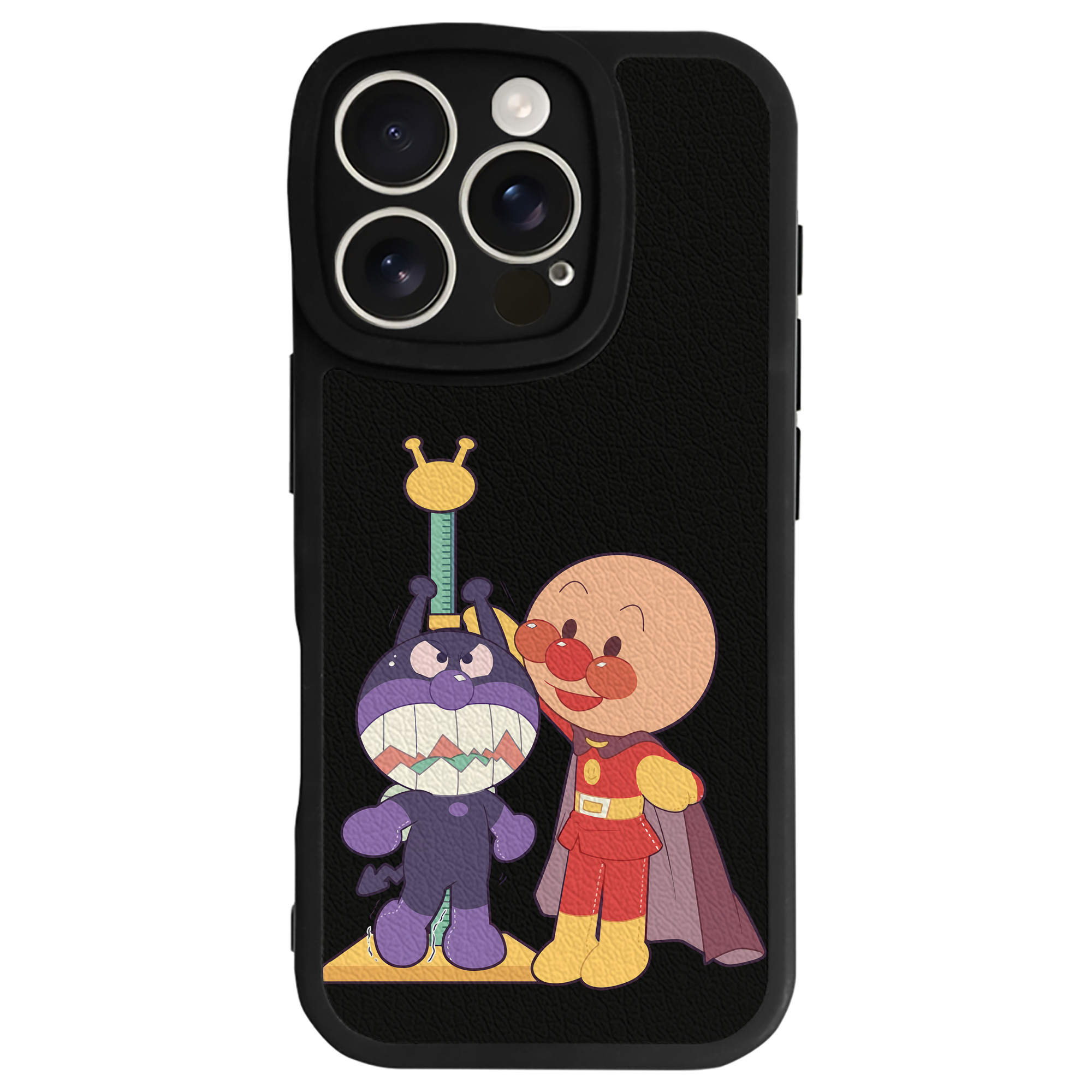 （画像用） アンパンマン Anpanman 【iPhone 16シリーズ対応】シリコンスマホケース（レザー調） 材質：シリコン